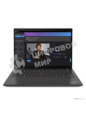 Ноутбук Lenovo ThinkPad T14 Gen 4 i7-1355U 16Gb SSD 512Gb Intel UHD Graphics 14 WUXGA IPS TS Cam 39.3Вт*ч Win11Pro(ENG) KBD RU\ENG Черный 21HD0077US