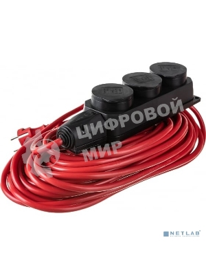 Удлинитель Power Cube PC-3G-3B-20(IP), 16А, 3 р с/з, 20 м, IP44