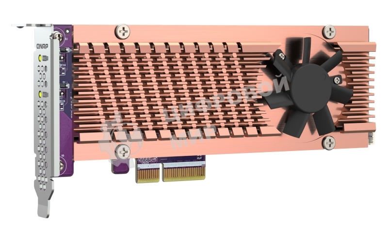 Плата расширения QNAP QM2-2P-344A 2 x M.2 22110 or 2280 PCIe (Gen3 x4) NVMe SSD slots, Low-profile flat and Full-height brackets included.