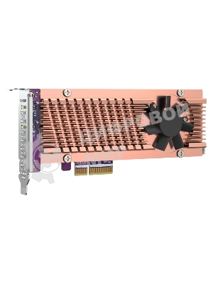 Плата расширения QNAP QM2-2P-344A 2 x M.2 22110 or 2280 PCIe (Gen3 x4) NVMe SSD slots, Low-profile flat and Full-height brackets included.