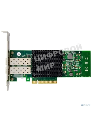 Сетевая карта ORIENT XWT-INT520PE8 2SFP+, PCI-Ex8 v2.0 2xSFP+ 10Gbps Server NIC, Intel 82599ES chipset, 10/1 Гбит/с, 2 планки крепления в комплекте (33298)