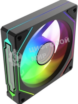 Вентилятор для корпуса Bloody CF-12 LCD ARGb 120х120x25 черный 4-pin 32дБ (упак.:1шт) (CF-12-ARGb120-BK) Ret