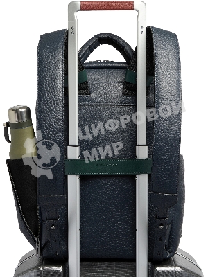 Рюкзак Piquadro Materia CA7262W151/BLUVE синий/зеленый натур.кожа