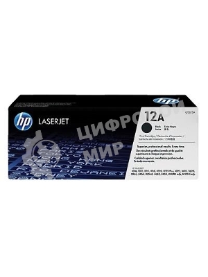 Картридж лазерный HP Q2612A черный для LaserJet 1010/1018/1020/1012/1015/3015/3020/3030 (2000 стр.)