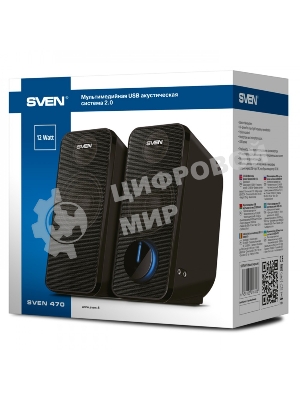 Портативная колонка SVEN 470 12Вт черный