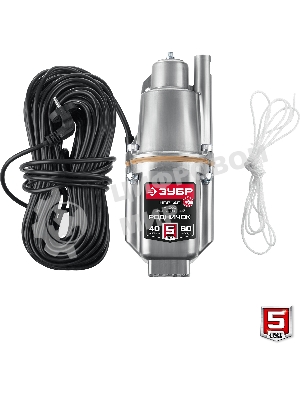 Насос вибрационный Зубр Родничок-В, 40 м провод, с верхним забором воды