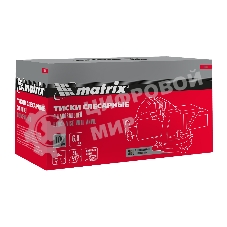 Тиски слесарные Matrix, 100 мм, поворотные, с наковальней