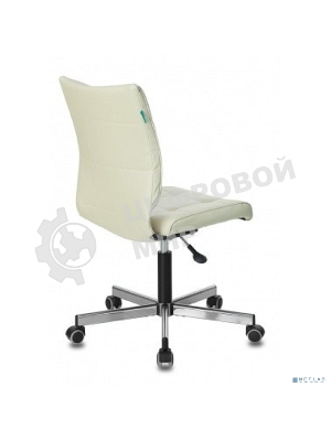 Кресло Бюрократ CH-330M/BEIGE бежевый, экокожа, 120 кг, механизм качания, без подлокотников