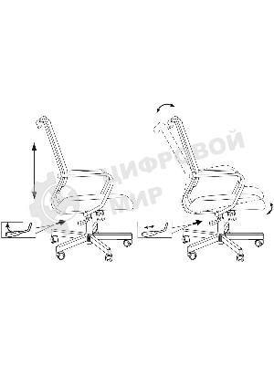 Кресло руководителя Бюрократ CH Balance черный Elastic-102 TW-11 сетка/ткань крестов. металл черный