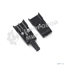 Вилка Cabeus, вилка C14, 10А, для кабеля, : черный