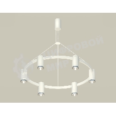 Светильник Ambrella light XB9021151/6 SWH/PSL белый песок/серебро полированное MR16 GU5.3 (С9021, N6132)