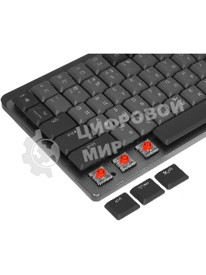 Клавиатура Logitech MX Mechanical механическая черный USB беспроводная BT/Radio slim LED (920-010766)