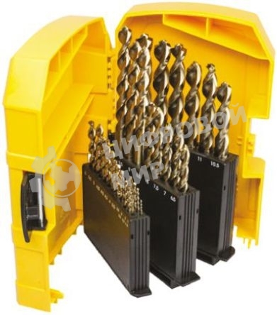 Набор сверл DEWALT DT4957-QZ по металлу COBALT INDUSTRIAL 8% в боксе Midisafe 29шт