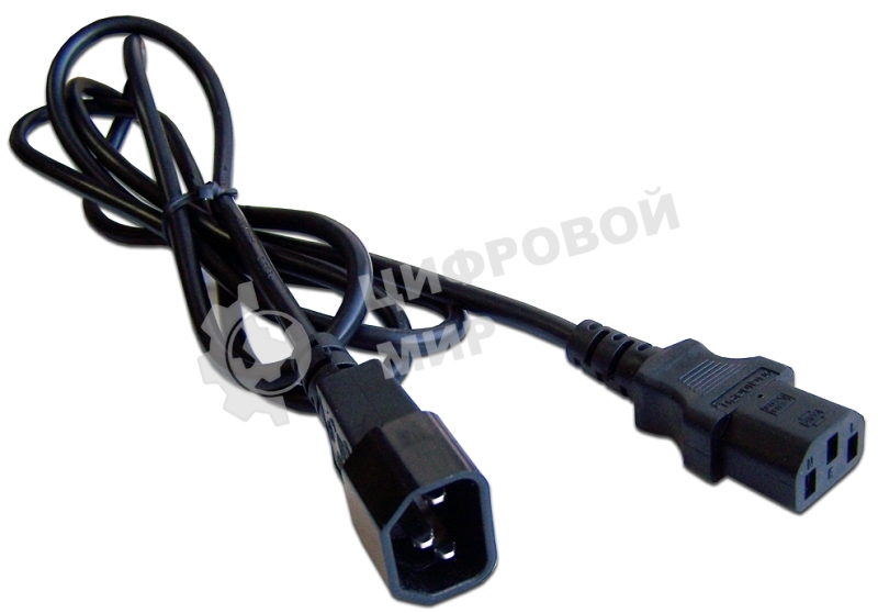 Шнур питания Lanmaster C13-C14, 3х0.75, 220В, 10А, черный, 2 м