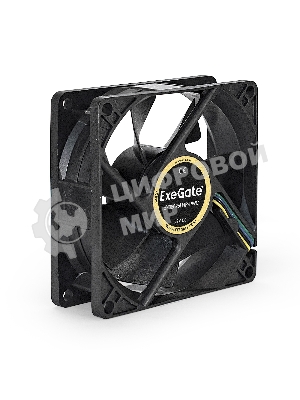 Вентилятор для корпуса ExeGate E08025H4P-PWM черный, 80 мм, 2300 об/мин, 23 дБ, 4 pin