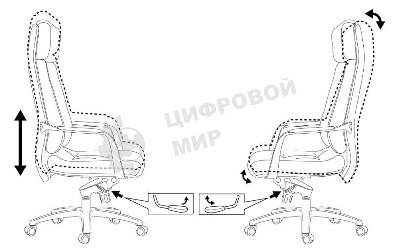Кресло руководителя Бюрократ DAO/BROWN коричневый, кожа, крестовина алюминий
