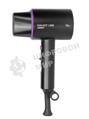 Фен Galaxy Line GL 4346 черный, 1400 Вт, компактный