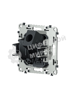 Механизм розетки компьютерной + TV оконечной RJ-45 (8P8C) CAT6/50-870 MHz 1dB с автоматической защитной шторкой QUANT VM195