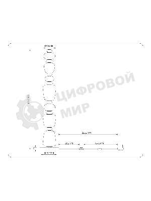 Светильник Ambrella light LH53172 SB/WH бронза/белый 34W 3000K D250*1305