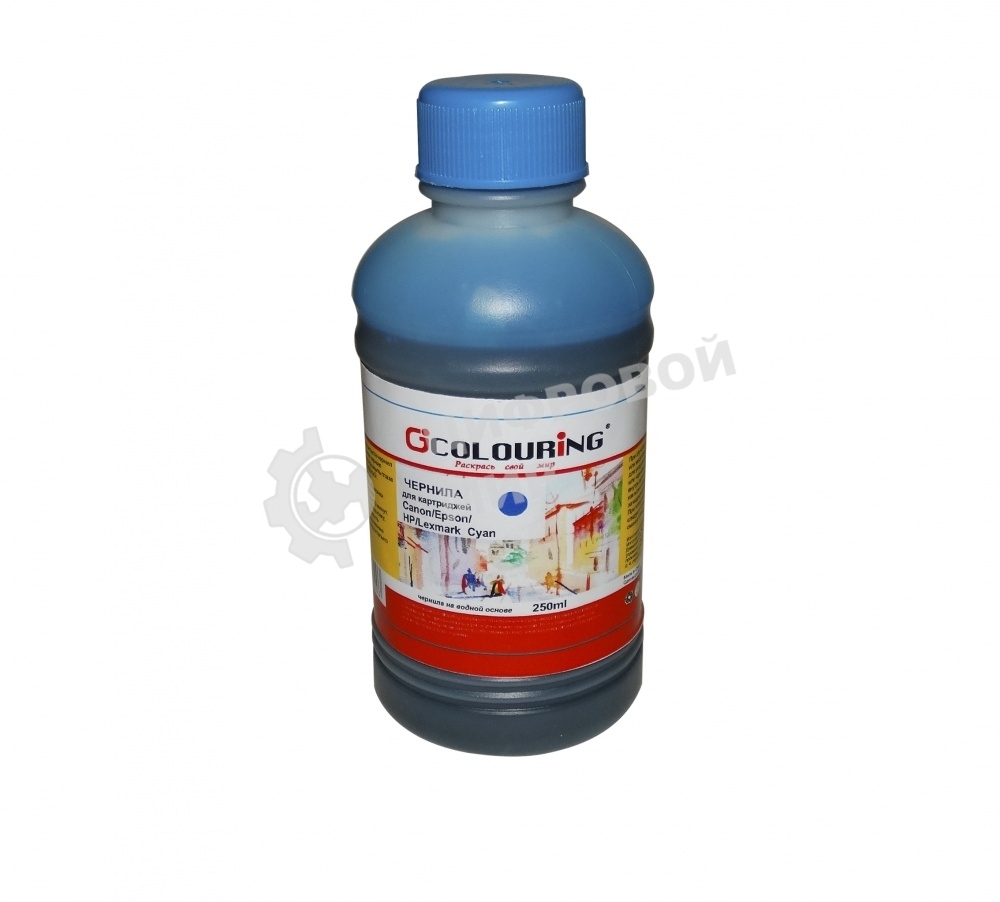 Чернила Colouring для принтеров Canon/Epson/HP/Lexmark Cyan 250 мл водн U
