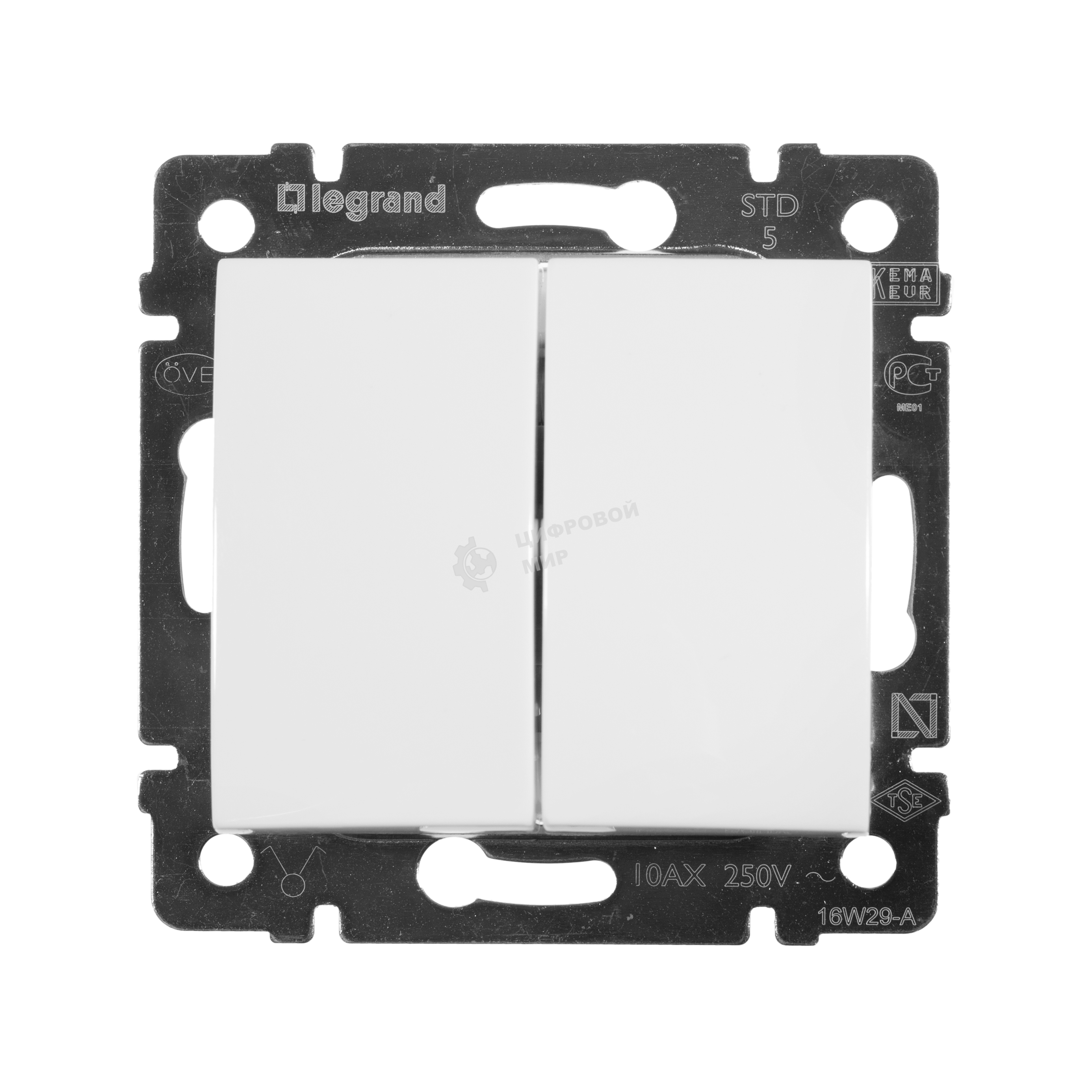 Выключатель Valena двойной выключатель/белый