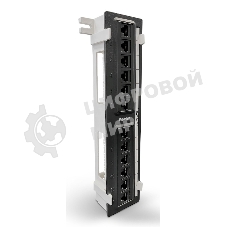 Монтажное оборудование Hyperline PPW-12-8P8C-C5e Патч-панель настенная, 12 портов RJ-45(8P8C), категория 5е, с подставкой