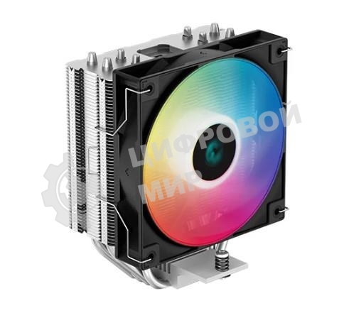 Кулер для процессора DEEPCOOL AG400 LED черный, 120 мм, алюминий/медь, 2000 об/мин, 31.6 дБ, 4 pin, 220 Вт, 150 мм