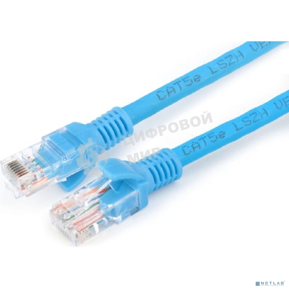 Патч-корд LSZH медный UTP Cablexpert PP30-10M/B cat.5e, 10м, литой, многожильный, синий