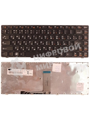 Клавиатура для ноутбука Lenovo Ideapad B470 V470 черная с рамкой