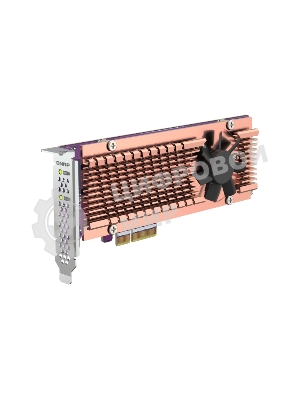 Плата расширения QNAP QM2-2P-344A 2 x M.2 22110 or 2280 PCIe (Gen3 x4) NVMe SSD slots, Low-profile flat and Full-height brackets included.