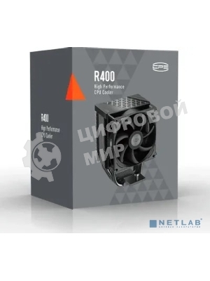 Кулер PCCooler R400 черный 92мм алюминий+медь 2200rpm 30db 4-pin 180W 133мм