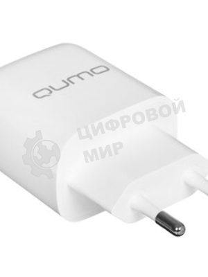 Сетевое зарядное устройство Qumo Energy PD 35Вт, (модель 0117), порты: USB-A QC3.0 + USB Type-C PD, белый