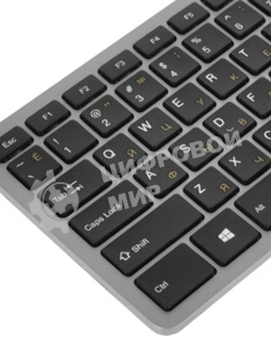 Клавиатура беспроводная Gembird KBW-3, USB, серебристый/черный