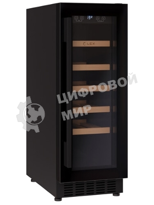 Винный шкаф LEX LWD3020BL черный, 56 л, 1 отсек, 20 бут.