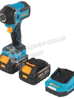 Гайковерт аккумуляторный Bort BSR-21U (2х4АЧ+ЗУ) 93418477 800 Нм, 0-2700 об/мин, акб Li-Ion, аккумуляторная система Makita 18V LXT 18 В, вес 1.4 кг