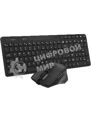Комплект клавиатура+мышь A4Tech FStyler FB2800C Air2 беспроводной, USB + Bluetooth, 2000 DPI, черный/серый