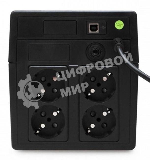 Источник бесперебойного питания PowerMan Smart Sine 1000 черный (Pure Sine Wave/LCD Display/USB/Software/RJ11/45)