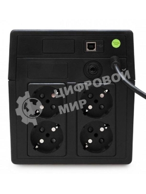 Источник бесперебойного питания PowerMan Smart Sine 1000 черный (Pure Sine Wave/LCD Display/USB/Software/RJ11/45)