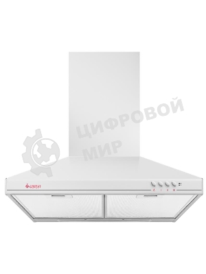 Вытяжка каминная Gefest ВО 11 К45 белый, 50 см, 300 куб. м/ч, 75 дБ