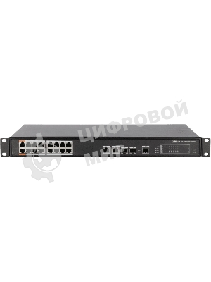 Коммутатор Dahua DH-PFS4218-16ET-190, 16×100 Мбит/с PoE + 2×1 Гбит/с Combo, управляемый