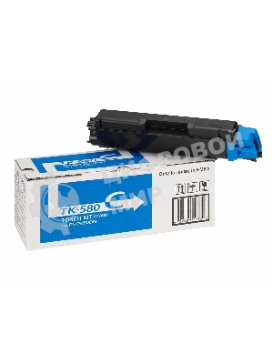 Картридж лазерный Kyocera TK-580C (1T02KTCNL0) голубой для FS-C5150DN 2800 стр.