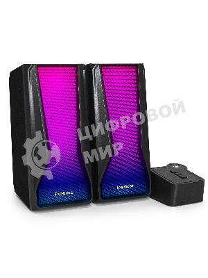 Акустическая система 2.0 ExeGate EX289687RUS Accord 230 (питание USB,Bluetooth, 2х3Вт (6Вт RMS), 60-20000Гц, черный, RGb подсветка)