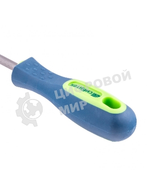 Напильник Сибртех, 200 мм круглый, двухкомпонентная рукоятка, №2