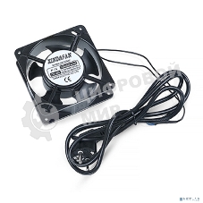 Вентиляторный модуль Cabeus, 220V, 1U, 38х120х120 мм (ВхШхГ), вентиляторов: 1, поток: 150 м3/ч, для настенных шкафов серии SH-05F, черный