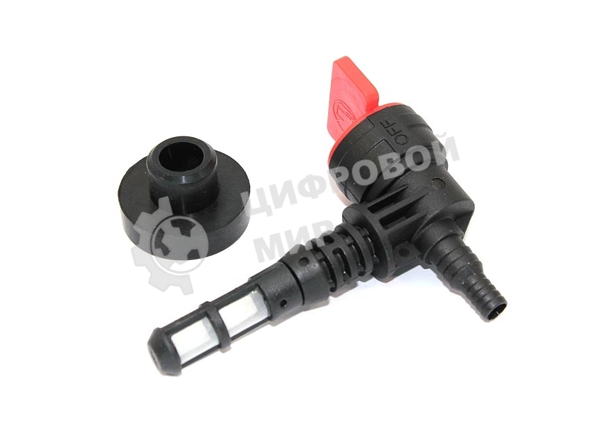 Кран топливный для Briggs&Stratton, угловой с фильтром 131081