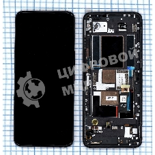 Дисплей для Asus ROG Phone 5s Pro ZS676KS черный с рамкой 90AI0091-R20020