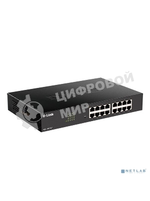 Коммутатор D-Link DGS-1100-16V2/A1A,L2 Smart Switch with 16 10/100/1000Base-T ports8K Mac address, 802.3x Flow Control, 802.3ad Link Aggregation, Port Mirroring, 128 of 802.1Q VLAN, VID range 1-4094, Loopback