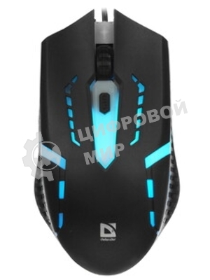 Мышь проводная Defender Flash MB-600L черный, 1200 dpi, USB, кнопки - 4