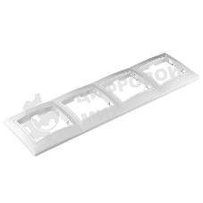 Рамка 4-м СП Севиль горизонт. бел. UNIVersal С0046