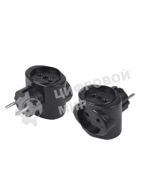 Тройник электрический Rexant биметалл 220 В 6 А черный